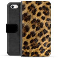 iPhone 5/5S/SE Premium Lompakkokotelo - Leopardi