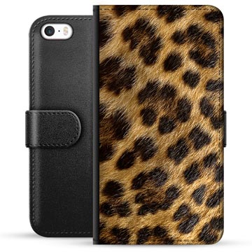 iPhone 5/5S/SE Premium Lompakkokotelo - Leopardi