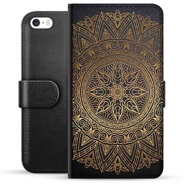 iPhone 5/5S/SE Premium Lompakkokotelo - Mandala