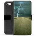iPhone 5/5S/SE Premium Lompakkokotelo - Myrsky