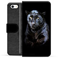 iPhone 5/5S/SE Premium Lompakkokotelo - Musta Pantteri
