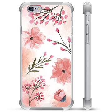 iPhone 6 / 6S Hybrid Suojakuori - Vaaleanpunaiset Kukat