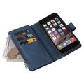 iPhone 6/7/8/SE (2020)/SE (2022) Flip Cover -suojus, jossa on hihna, lompakko- ja korttipidikkeet - sininen