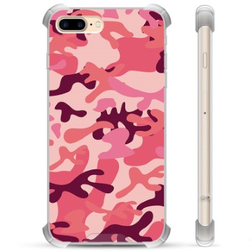 iPhone 7 Plus / iPhone 8 Plus Hybrid Suojakuori - Pinkki Maastokuviointi