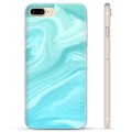 iPhone 7 Plus / iPhone 8 Plus TPU Suojakuori - Sininen Marmori