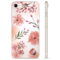iPhone 7/8/SE (2020) TPU Suojakuori - Vaaleanpunaiset Kukat