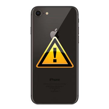 iPhone 8 Takakannen Korjaus - sis. kehys - Musta