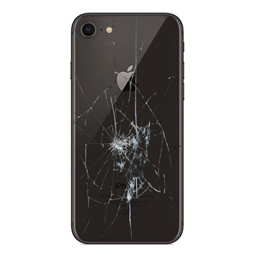 iPhone 8:n Takakannen Korjaus - Vain lasi - Musta