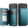 iPhone Air Caseme C22 Kotelo RFID-korttilompakko - vihreä