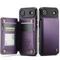 iPhone Air Caseme C22 Kotelo RFID-korttilompakko - Violetti