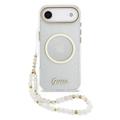 iPhone Air Guess IML Glitter Script Hihnakotelo - MagSafe-yhteensopiva - läpinäkyvä