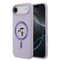 iPhone Air Karl Lagerfeld Karl and Choupette nestemäinen silikoni MagSafe Kotelo - Violetti