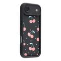 iPhone Air Tyylikäs iskunkestävä TPU kotelo korotetuilla reunoilla - Musta / Kirsikat
