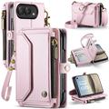 iPhone Duo CaseMe C36 RFID-suojattu lompakkokotelo - Pinkki