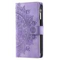 iPhone 16e Mandala Series Lompakkokotelo - Violetti