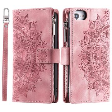 iPhone 16e Mandala Series Lompakkokotelo - Ruusukulta