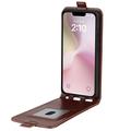 iPhone 16e Pystysuora Lompakkokotelo Korttipaikalla - Ruskea