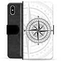 iPhone X / iPhone XS Premium Lompakkokotelo - Kompassi