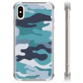 iPhone XS Max Hybrid Suojakuori - Sininen Maastokuviointi