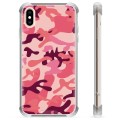 iPhone XS Max Hybrid Suojakuori - Pinkki Maastokuviointi