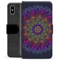 iPhone X / iPhone XS Premium Lompakkokotelo - Värikäs Mandala