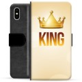 iPhone X / iPhone XS Premium Lompakkokotelo - Kuningas