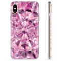 iPhone X / iPhone XS TPU Suojakuori - Vaaleanpunainen Kristalli