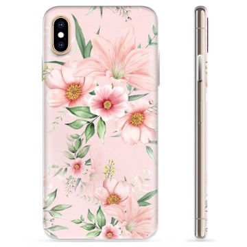 iPhone X / iPhone XS TPU Suojakuori - Vesiväriset Kukat