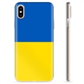 iPhone X / iPhone XS TPU Kotelo Ukrainan Lippu - Keltainen ja vaaleansininen
