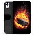 iPhone XR Premium Lompakkokotelo - Jääkiekko