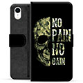 iPhone XR Premium Lompakkokotelo - No Pain, No Gain