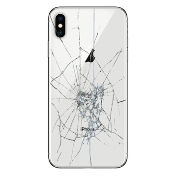 iPhone XS Max:n Takakannen Korjaus - Vain lasi - Valkoinen