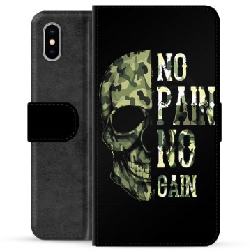 iPhone X / iPhone XS Premium Lompakkokotelo - No Pain, No Gain