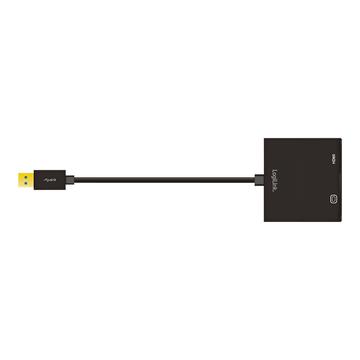 LogiLink UA0234 USB / VGA / HDMI-sovitin - Musta