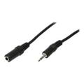 LogiLink CA1054 Audiojatkokaapeli - 3m - Musta