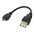 LogiLink AU0030 USB 2.0 - Micro-USB-sovitin - 6cm - Musta