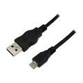 LogiLink CU0059 USB 2.0 - Micro-USB -kaapeli - 3m - Musta