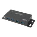 LogiLink UA0149 4-porttinen USB 3.0 -keskitin - Musta