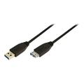 LogiLink CU0041 USB 3.0 uros-USB naaras Jatkokaapeli - 1m - Musta