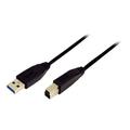 LogiLink CU0025 USB 3.0 -kaapeli - 3m - Musta