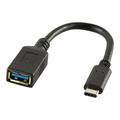 LogiLink CU0098 USB 3.1 - USB-C -sovitin - 15cm - Musta