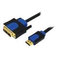 LogiLink CHB3102 -videosovitin - HDMI-uros -> DVI-uros - 2m - Sininen / Musta