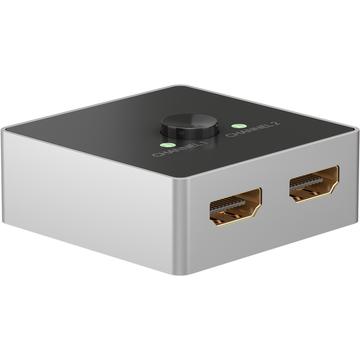 Goobay Manuaalinen 2.0 HDMI Kytkin 2 - 1 - Harmaa