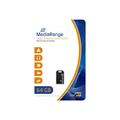 MediaRange USB 2.0 Nano Flash -asema Avaimenperällä - 64Gt - Musta
