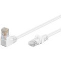 Goobay RJ45 90 Asteen Kulma Verkkokaapeli U/UTP CAT 5e - 3m - Valkoinen