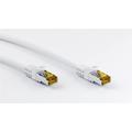 Goobay RJ45 Verkkokaapeli S/FTP CAT 7 - 0.5m - Valkoinen