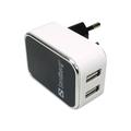 Sandberg 440-57 Dual USB AC -laturi - Musta / Valkoinen