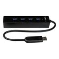 StarTech.com 4-porttinen SuperSpeed USB 3.0 -keskitin Sisäänrakennetulla Kaapelilla - 5 Gbps
