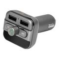 Technaxx FMT900BT Bluetooth FM-lähetin 2 x USB:llä - Harmaa
