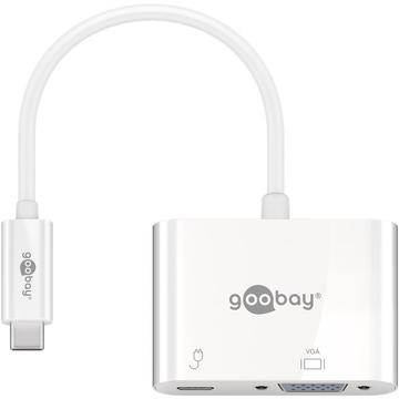Goobay USB-C - VGA / USB-C PD - Valkoinen